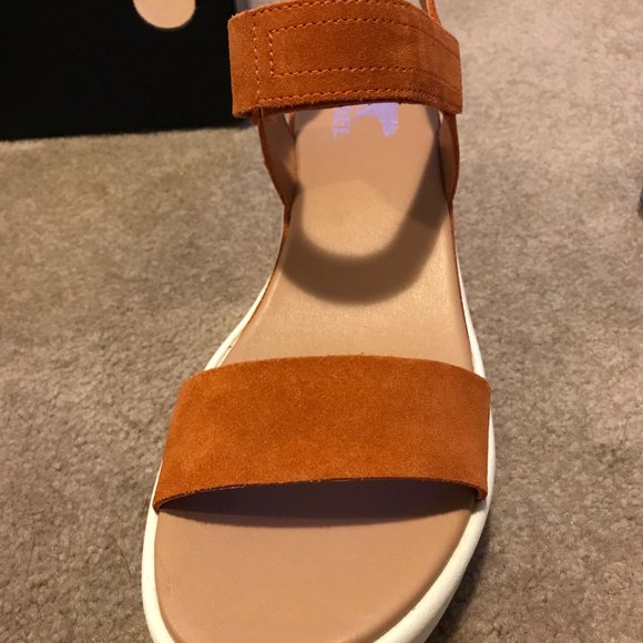 SOREL Cameron Flatform Suede Sports Sandals-Desert Sun-Women’s Size 9.5 - Picture 5 of 6